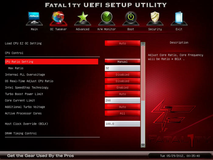 ASRock Fatal1ty X79 Professional настройки разгона 1