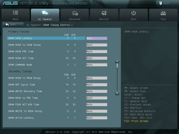 ASUS P9X79 Deluxe настройки памяти 1