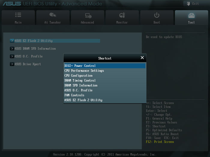 ASUS P9X79 Deluxe Shortcut