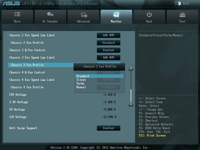 ASUS P9X79 Deluxe системный мониторинг 2