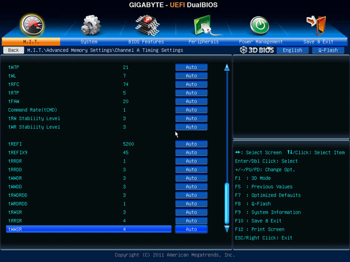 Gigabyte G1.Sniper 3 настройки памяти 3