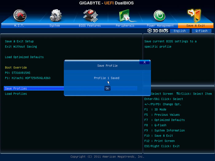 Gigabyte G1.Sniper 3 профили