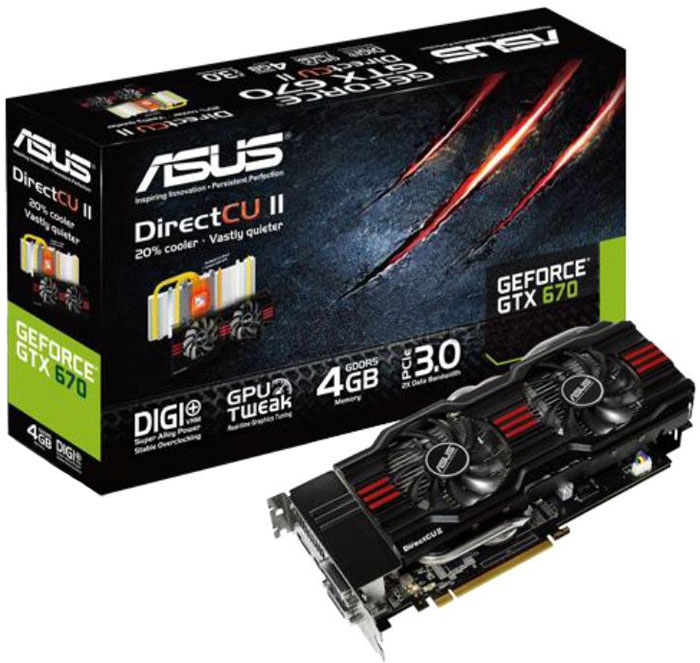 ASUS GeForce GTX 670 DirectCU II 4GB GDDR5 ASUS GeForce GTX 670 DirectCU II 4GB GDDR5