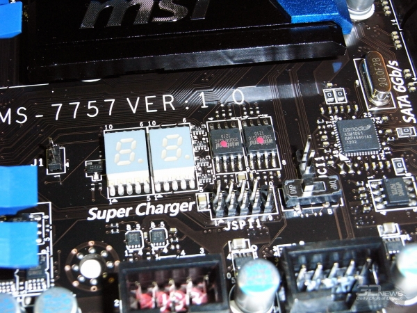  MSI Z77A-GD80 семисегментный индикатор POST-кодов 