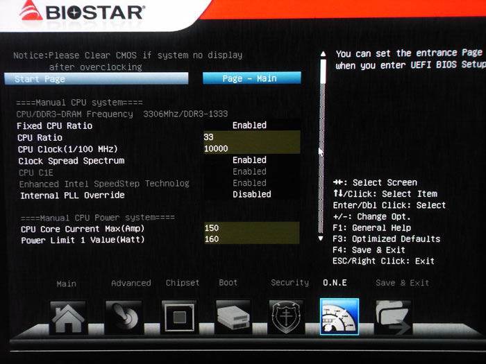 Biostar Hi-Fi Z77X  настройки разгона 1