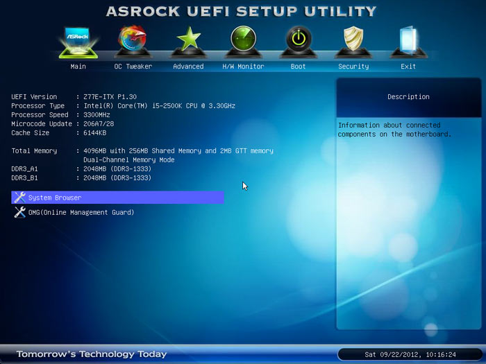 ASRock Z77E-ITX BIOS