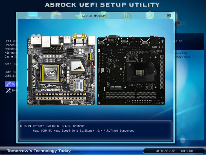 ASRock Z77E-ITX системный браузер