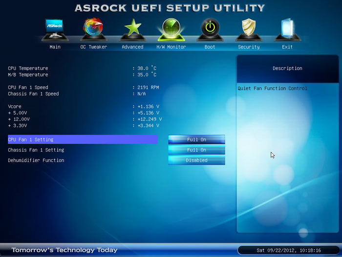 ASRock Z77E-ITX системный мониторинг 1