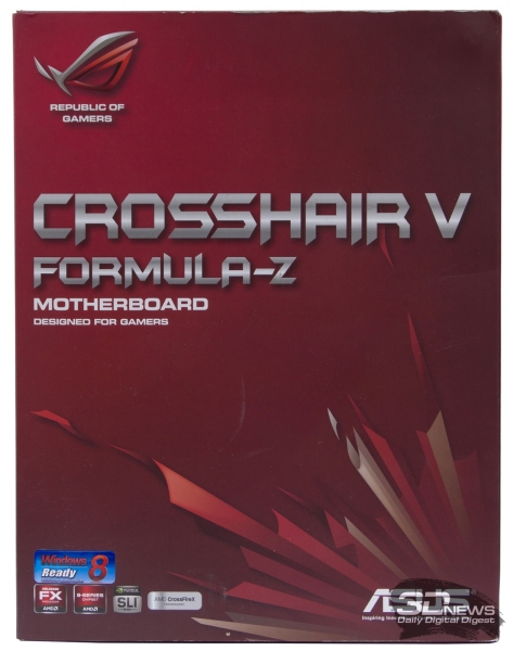 Передняя сторона упаковки — обзор материнской платы ASUS Crosshair V Formula-Z 