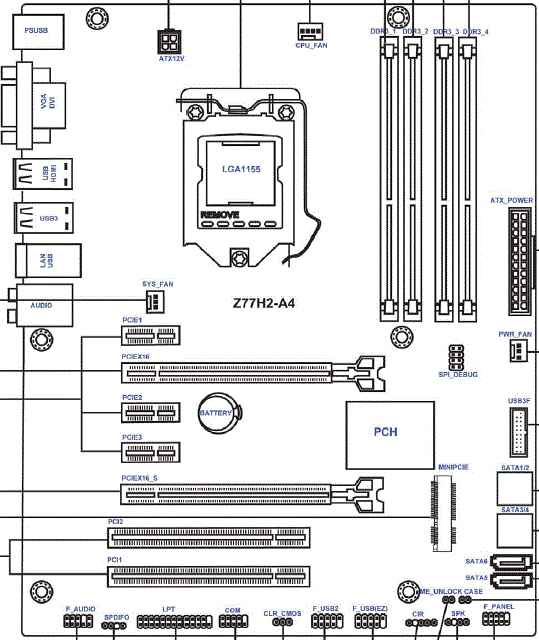  ECS Z77H2-A4 схема 