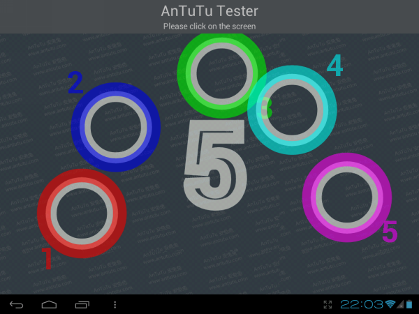  Результаты теста AnTuTu MultiTouch Test 