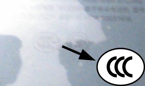 Фото iPhone 5S с маркировкой обязательной сертификации Китая