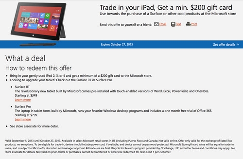  Microsoft   iPad       $200