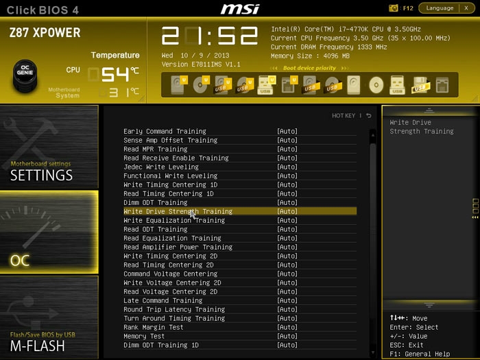  MSI Z87 XPOWER настройки памяти 3 