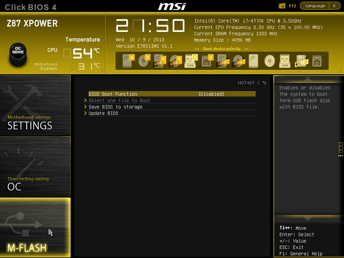  MSI Z87 XPOWER M-Flash 