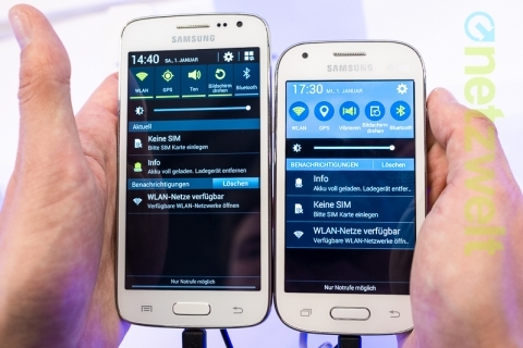 Galaxy Ace Style (справа) и Galaxy Core