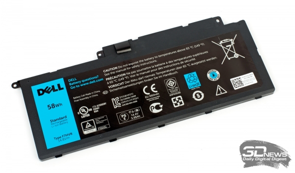  Dell Inspiron 7537: 58 Wh battery 