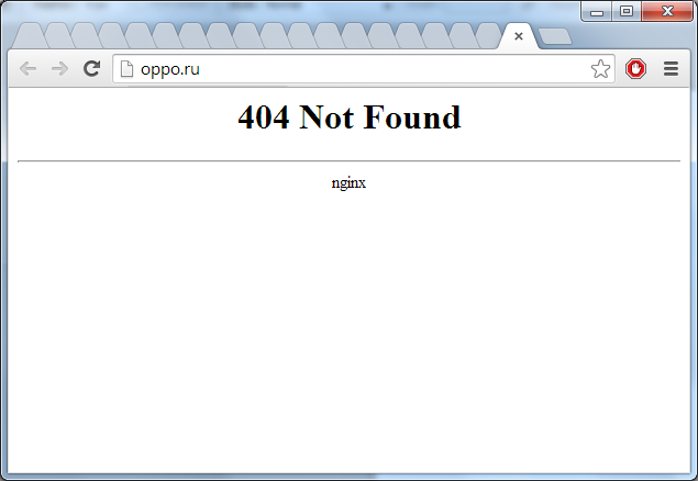  Oppo Russia homepage: 404 