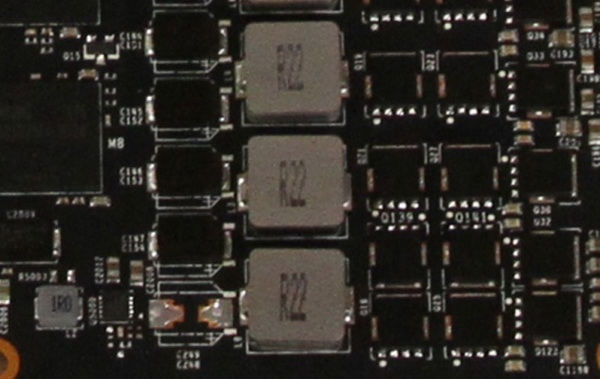 Подозреваемые дроссели в конструкции GeForce GTX 970