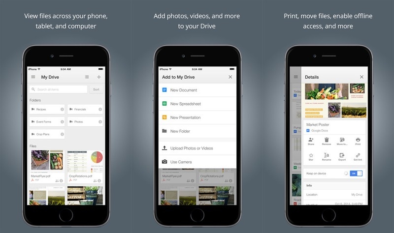 Google Drive для iOS 8