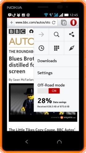 Opera Mini на телефоне Nokia