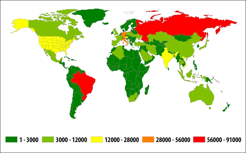 География атак банковского вредоносного ПО, третий квартал 2014 года