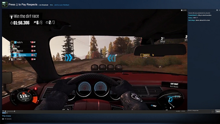 Снимок с трансляции пользователя Press ◻ to Pay Respects