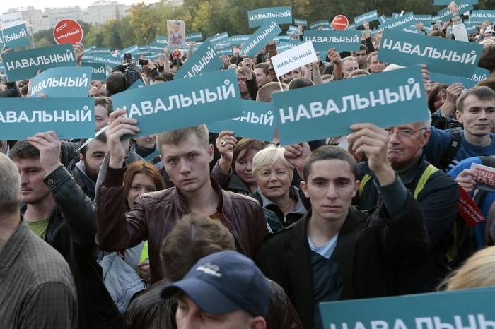 Акция в поддержку Алексея Навального 9 сентября 2013 года