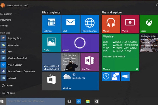 Стартовый экран Windows 10 (сборка 10056) Стартовый экран Windows 10 (сборка 10056)