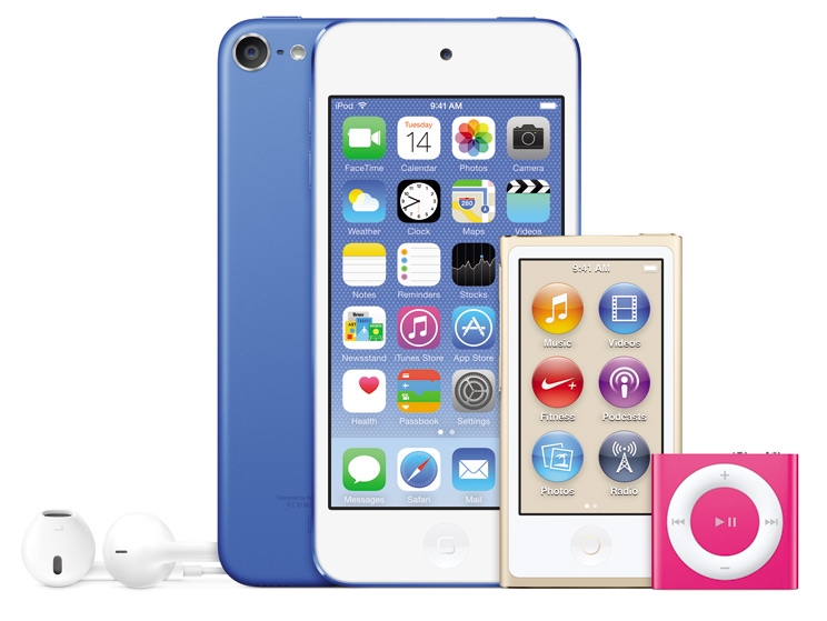 Модельный ряд Apple iPod (touch, nano и shuffle)