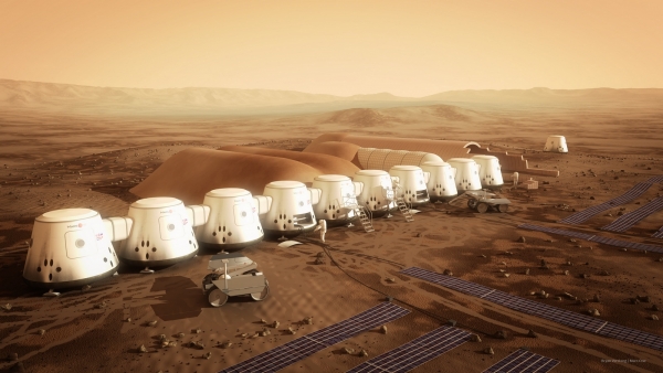  Концепция марсианской колонии, которую поддерживала компания SpaceX 