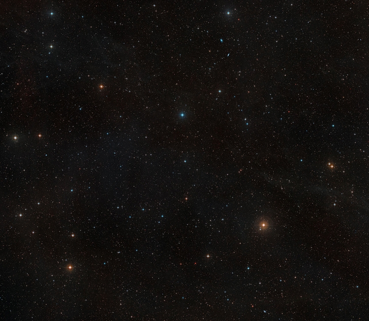 Широкоугольный снимок области неба вокруг близлежащей звезды AU Mic