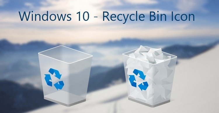 Так выглядит иконка корзины в Windows 10