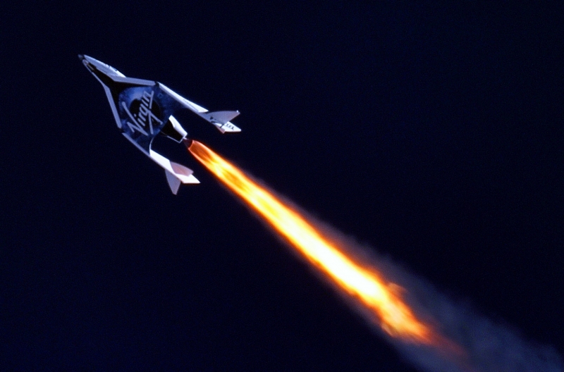  Второй полёт SpaceShipTwo с включением ракетного двигателя. Фото MarsScientific.com 