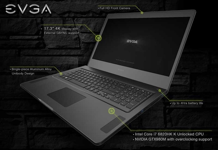 Ноутбук EVGA SC17
