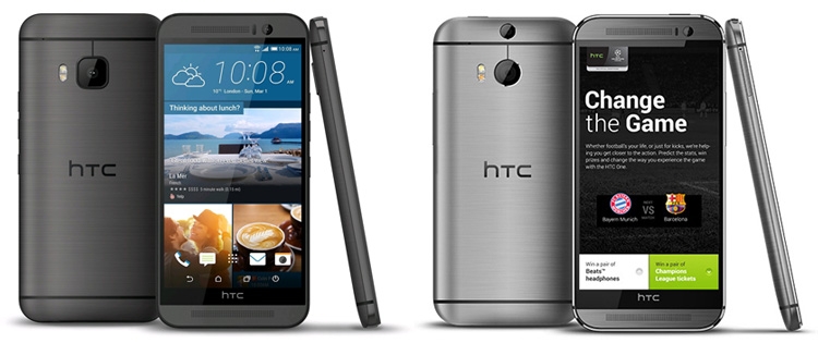 Предшественники HTC One M10: слева One M9, справа One (M8)