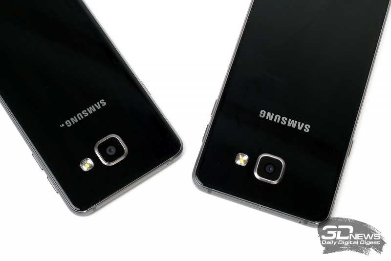 Samsung Galaxy A3 (слева) и Galaxy A5 (справа) – основные камеры