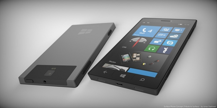 Один из предполагаемых вариантов дизайна Surface Phone