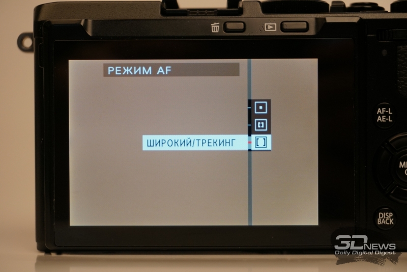  Fujifilm X70, режимы автофокуса 
