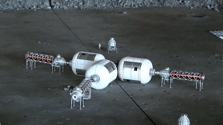 Макет надувной лунной базы по версии Bigelow Aerospace