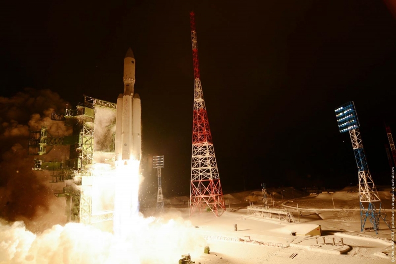  Первый пуск тяжёлой ракеты «Ангара А-5» состоялся в конце декабря 2014 года. Фото: © РИА НОВОСТИ/Пресс-служба МО РФ 