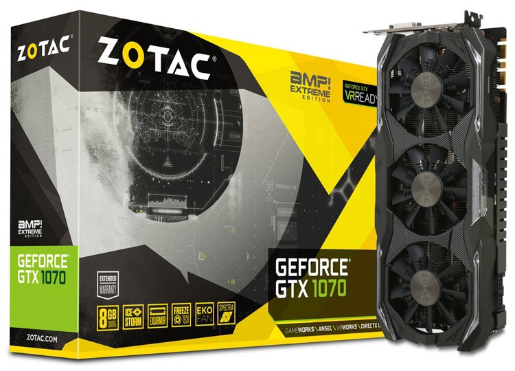 Видеокарта ZOTAC GeForce GTX 1070 AMP Extreme