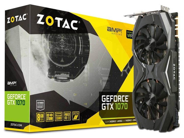 Видеокарта ZOTAC GeForce GTX 1070 AMP Edition