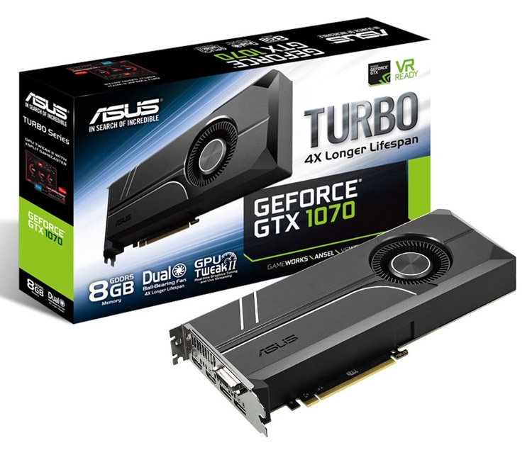 ASUS выпустила видеокарту Turbo GeForce GTX 1070