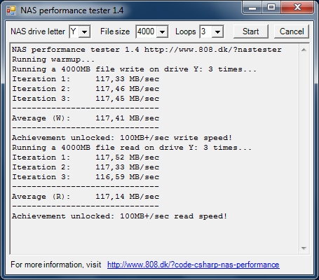  Производительность ASUSTOR AS6104T с хранилищем MyArchive, отформатированным в файловой системе HFS+ 