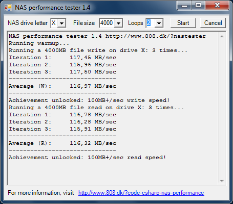  Производительность ASUSTOR AS6104T с хранилищем MyArchive, отформатированным в файловой системе NTFS 
