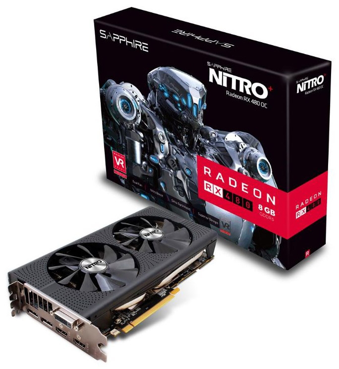 Видеокарта Sapphire Nitro+ Radeon RX 480 8G GDDR5 OC