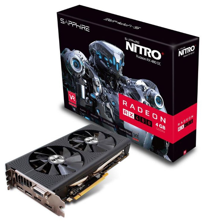 Видеокарта Sapphire Nitro+ Radeon RX 480 4G GDDR5