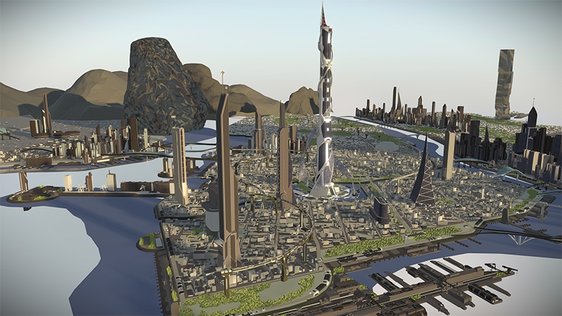 Энтузиаст реконструировал 3D-модель огромного города по файлам Star Citizen"