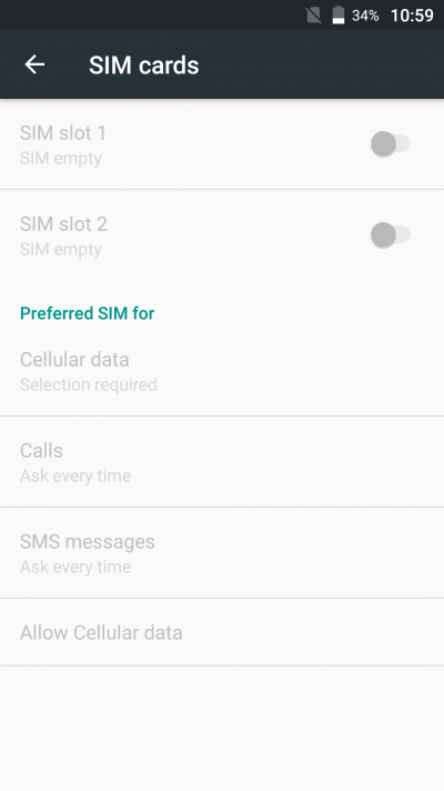  UMi Max – параметры SIM-карт 